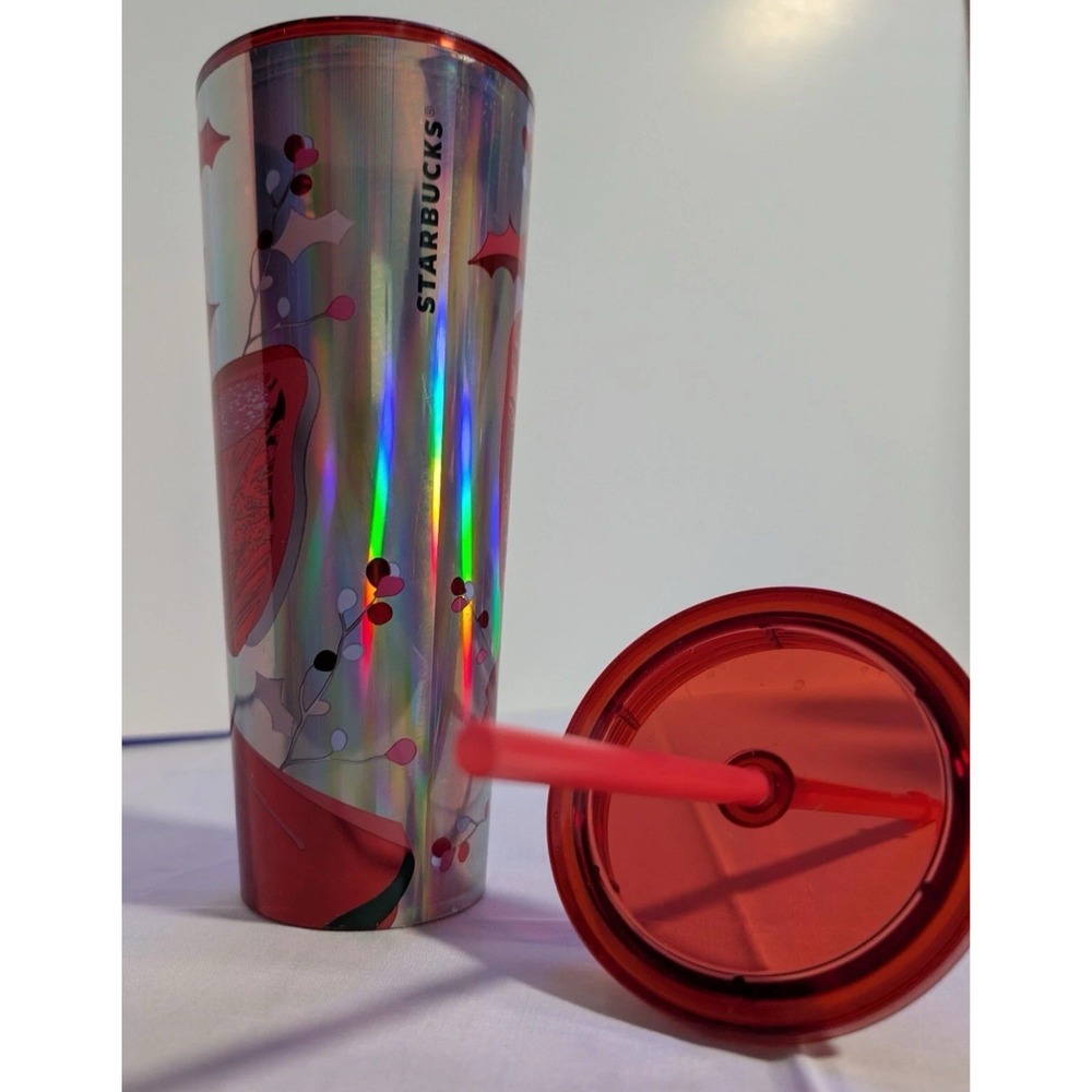 Starbucks Winter Tinsel 24oz. Cold Tumbler Cute Girlfriend Gift Valentine Bottle
